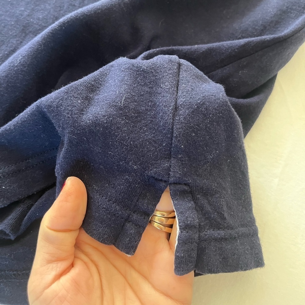 WOMENS XL navy long sleeve Polo shirt embroidered crest old money preppy… - Picture 11 of 13